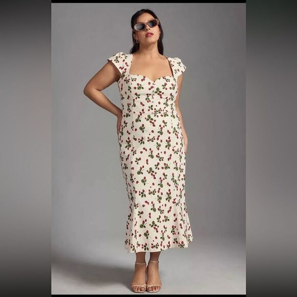 Anthropologie Dresses & Skirts - Anthropologie Cecily Cherries Pin-Up Girl Dress 2x